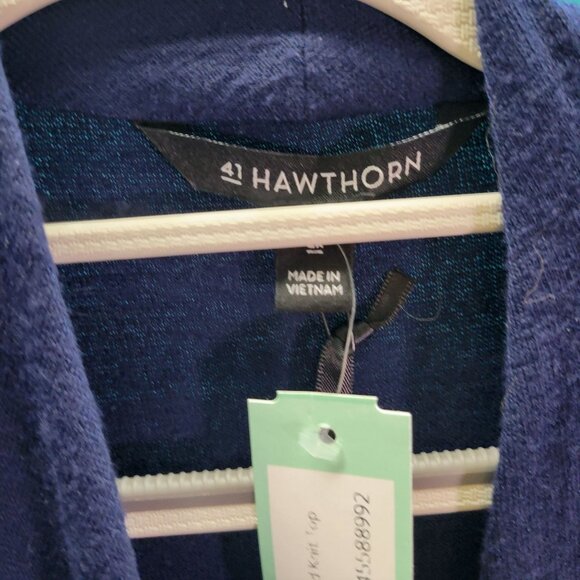 41 Hawthorn Navy Blue Sleeveless Drape Front Knit Top XXL - Picture 4 of 8